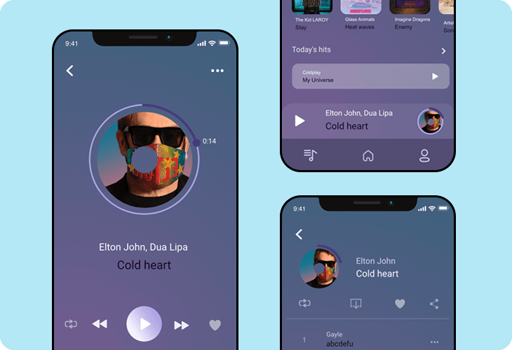 music player mobile app template