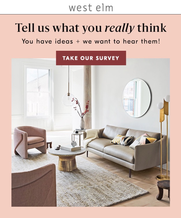 West Elm questionaire