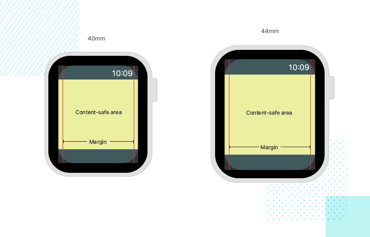 designing for rounded corners of the apple watch