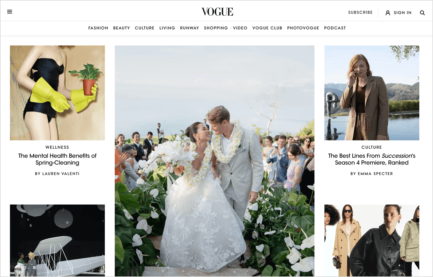 Example of Bootstrap web design - Vogue - Justinmind