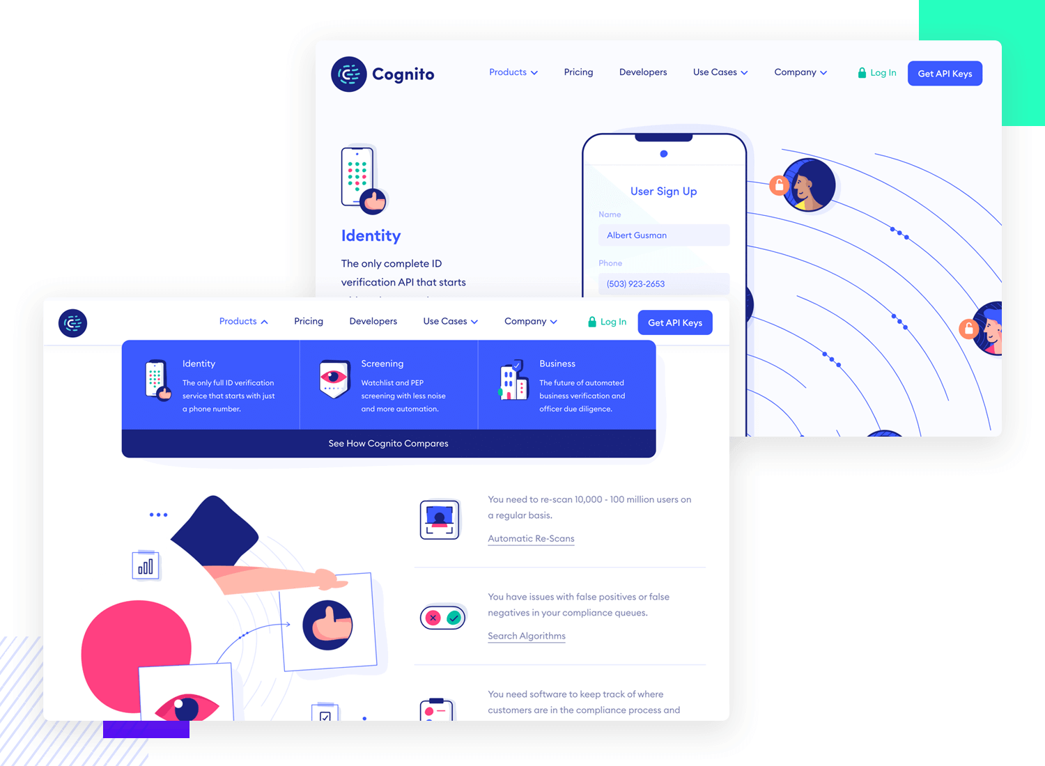 ui design example for animation from cognito