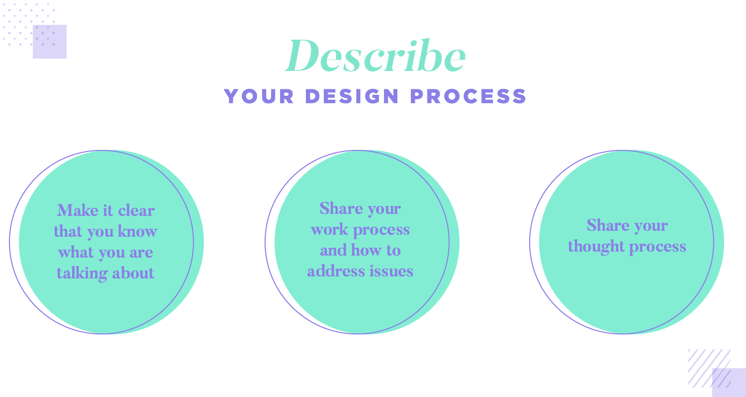describe your own design process when looking for a ux job