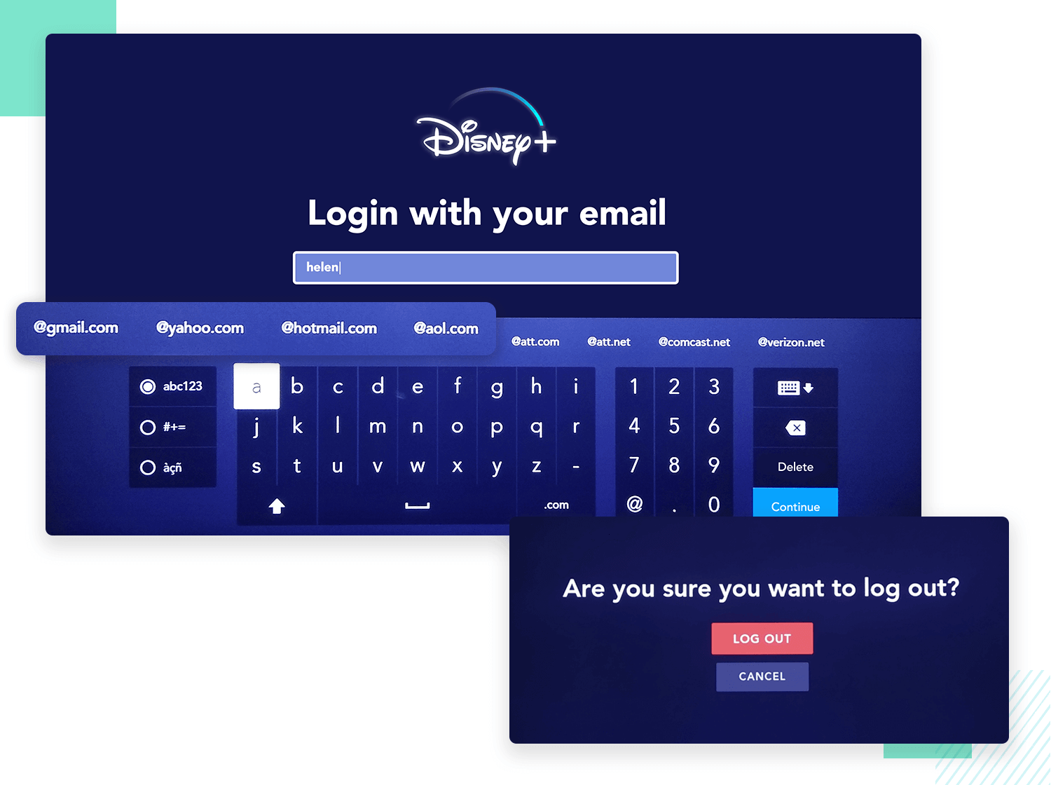disney+ as example of ux design with error prevention
