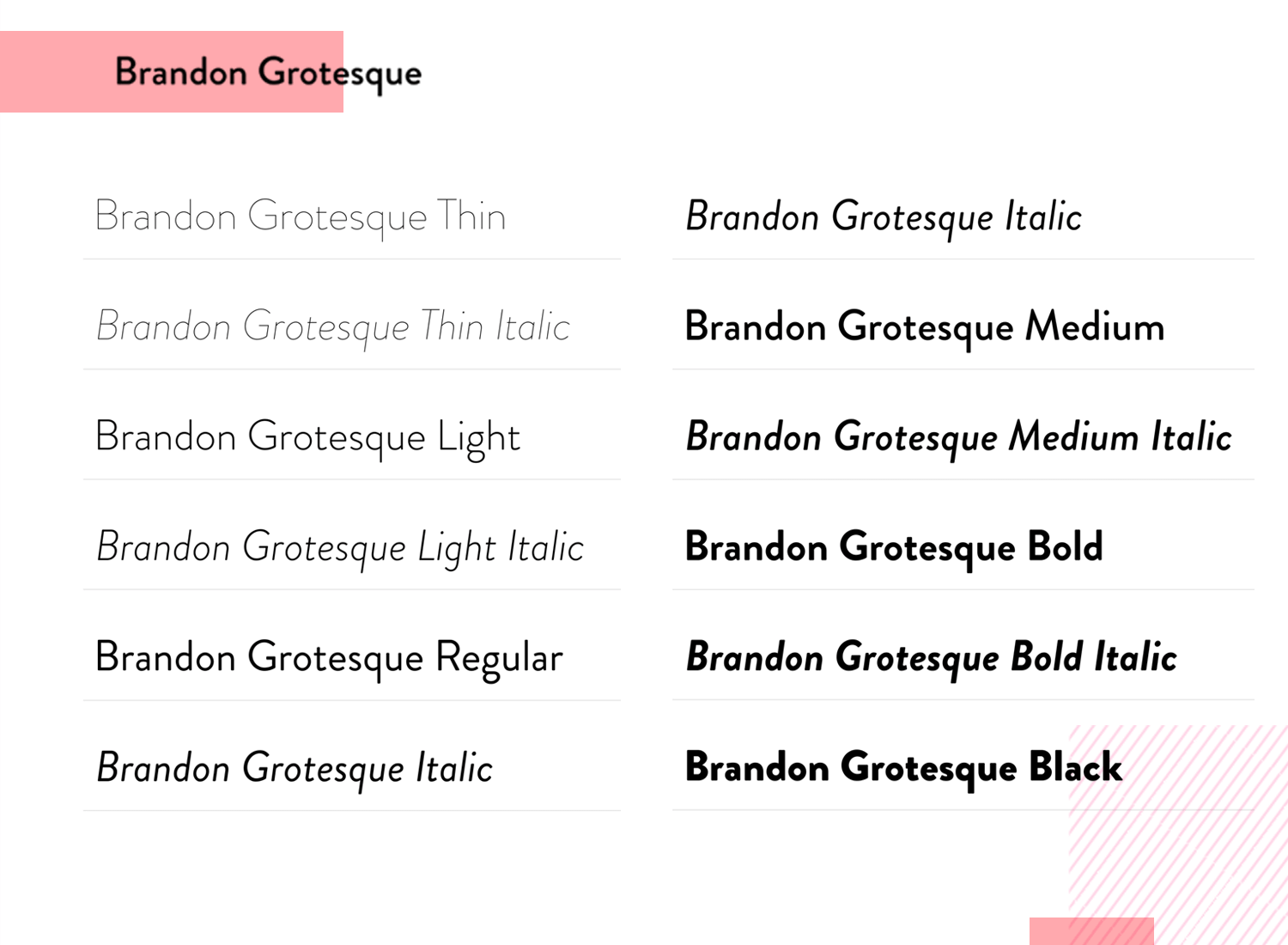 Fonts for mobile apps - Brandon Grotesque