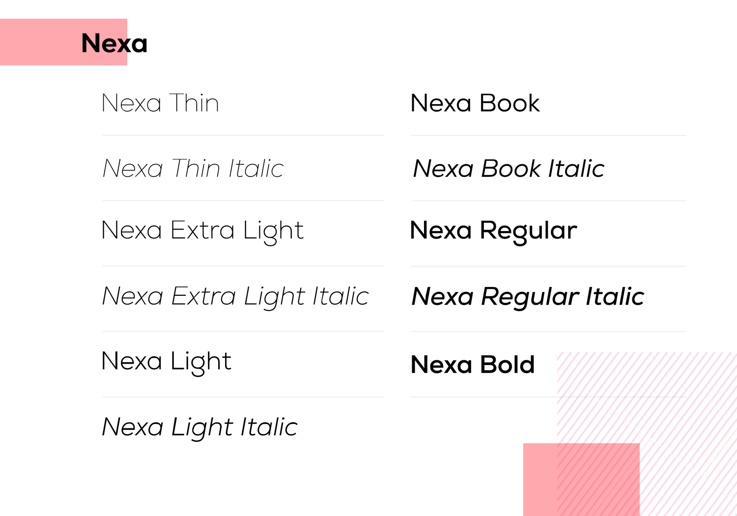 Fonts for mobile apps - Nexa