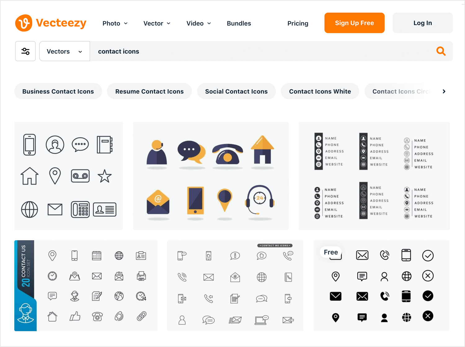Free website icons to download - Vecteezy