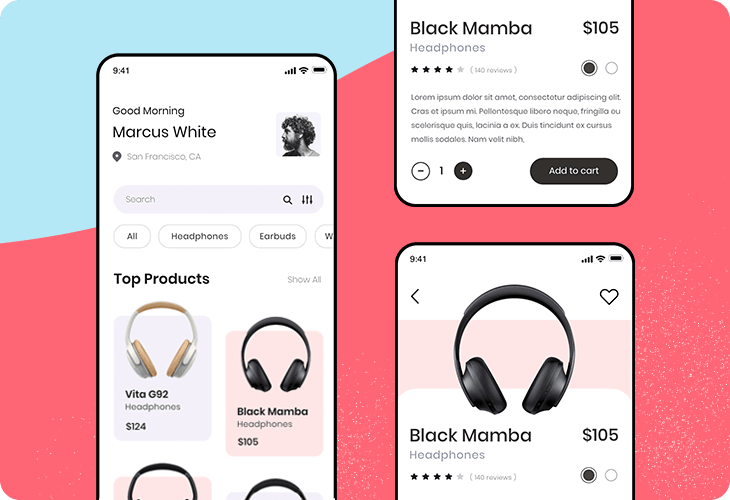 headphones ecommerce template