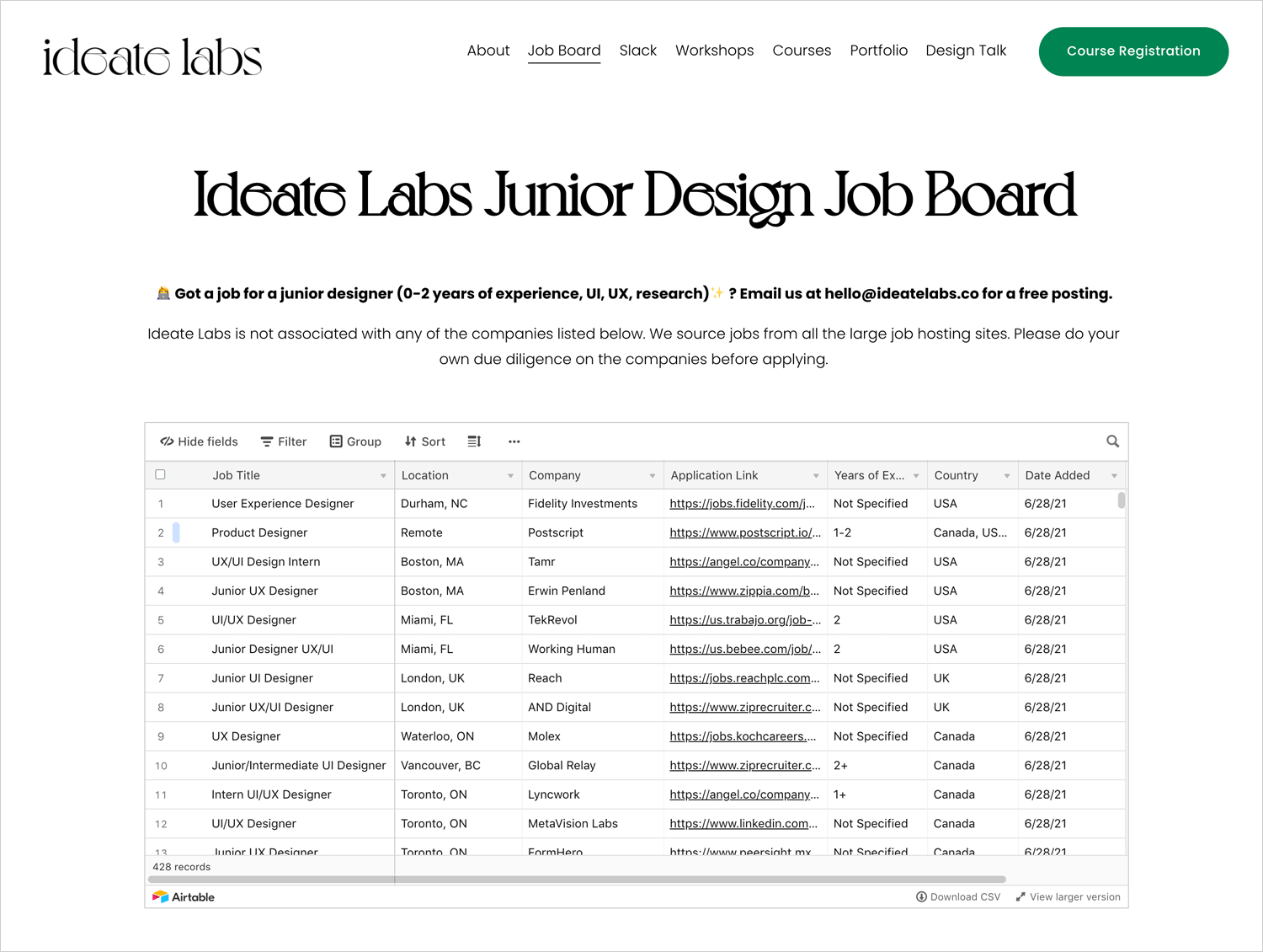 ideate labs as place for ux design jobs and internships