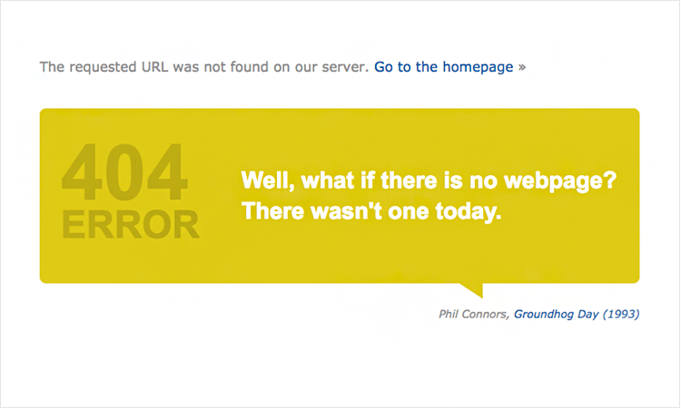 imdb as example of error page design that is funny
