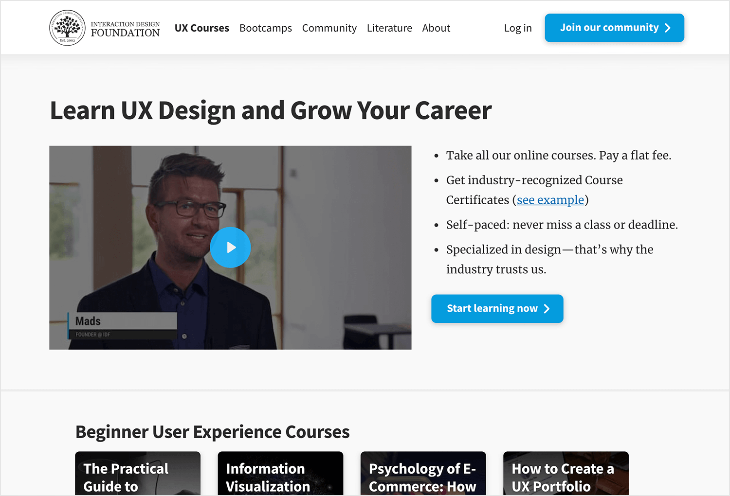 Online UI/UX design course on the design foundation
