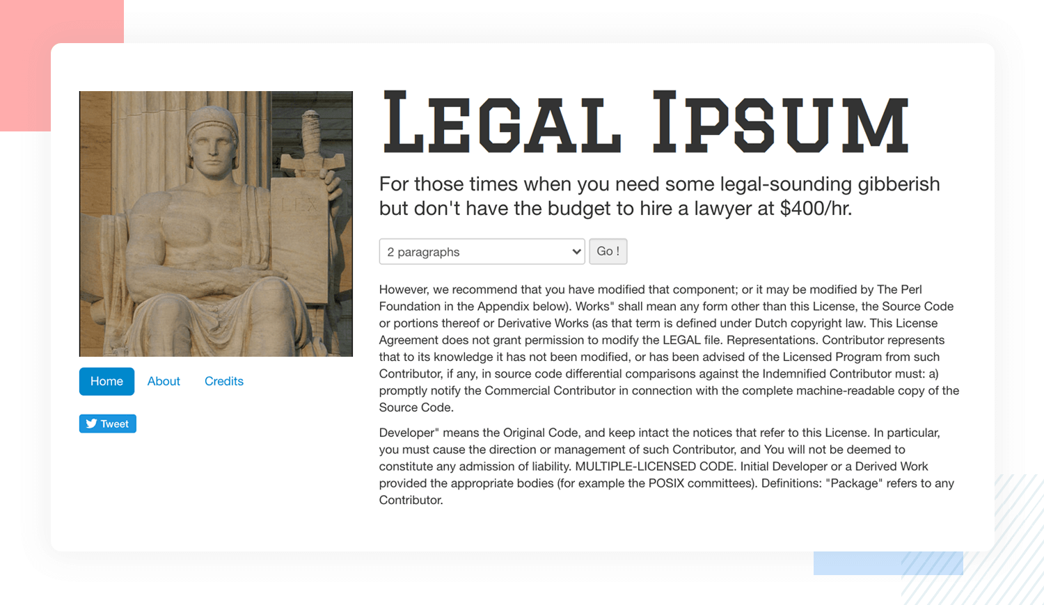 legal ipsum as alternative to classic lorem ipsum