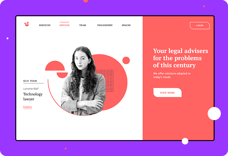 legal services homepage template