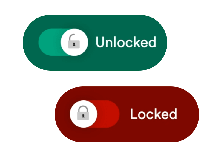 example of lock and unlocked switch