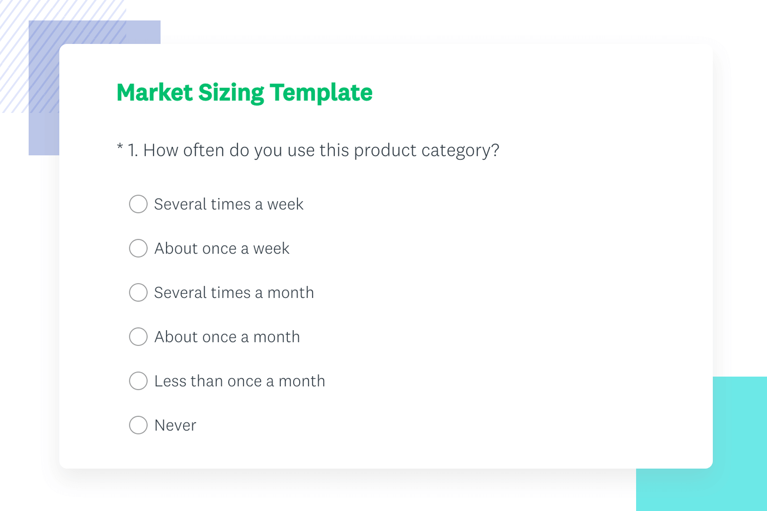 market testing survey template for example