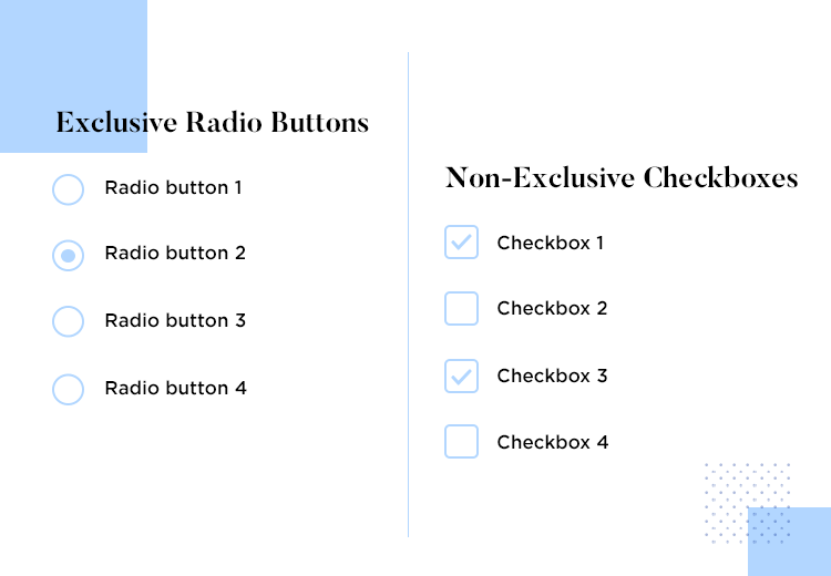 mental models in UI-UX design - radio buttons vs checkboxes