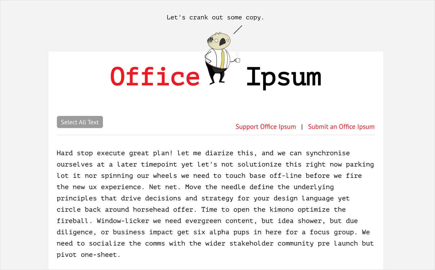 lorem ipsum alternatives 3 - office ipsum