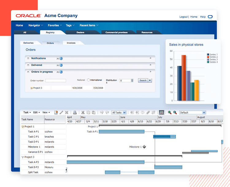 ORACLE Fusion UI kit - example 1 - drag and drop different components