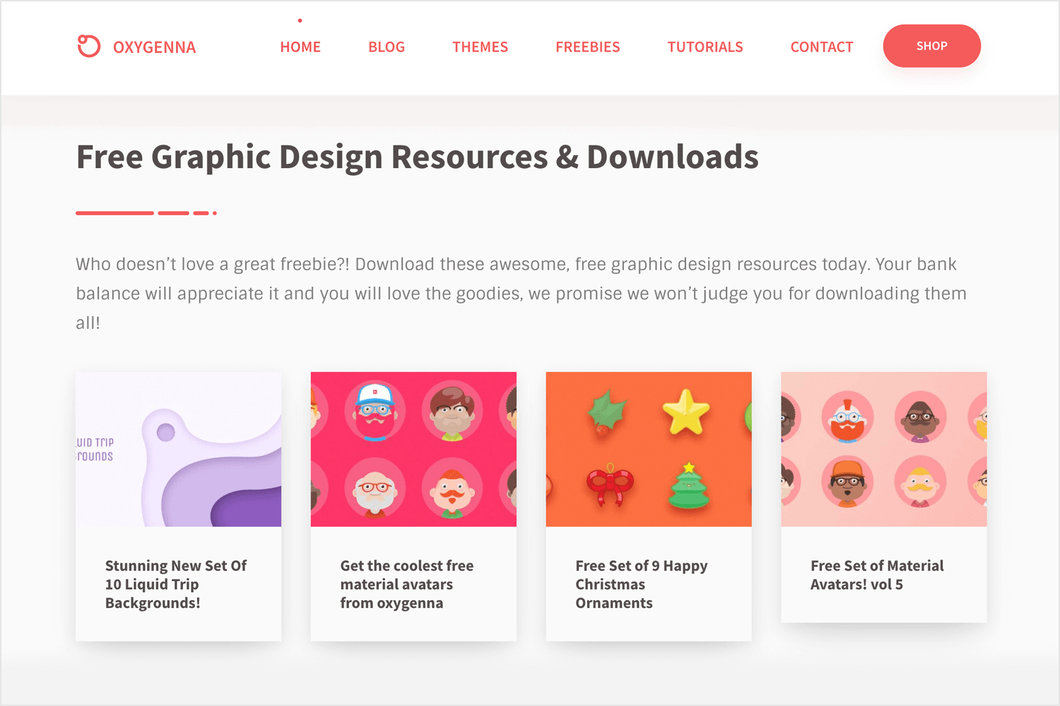oxygenna for free design resources