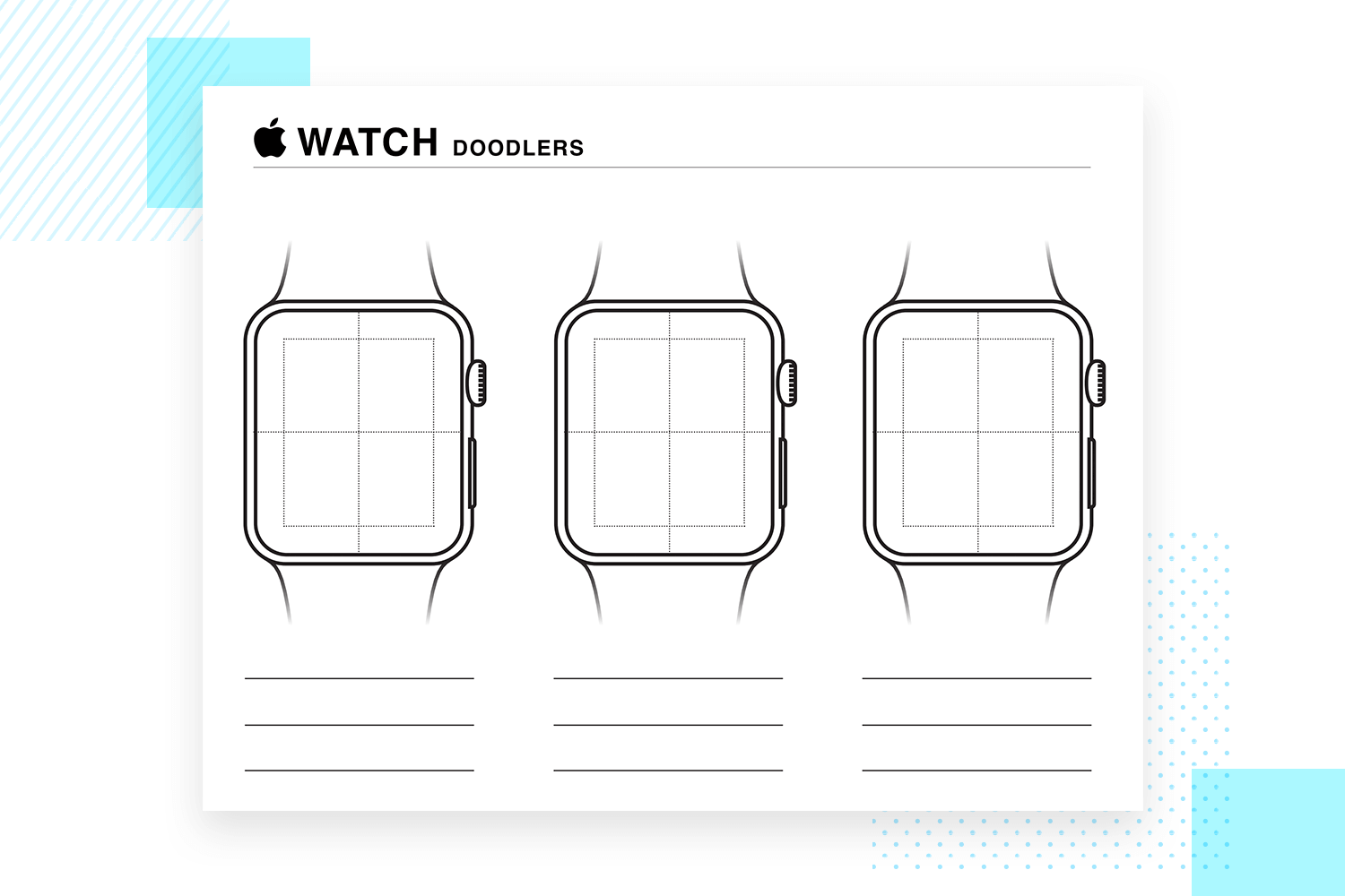Paper prototyping templates - Apple Watch