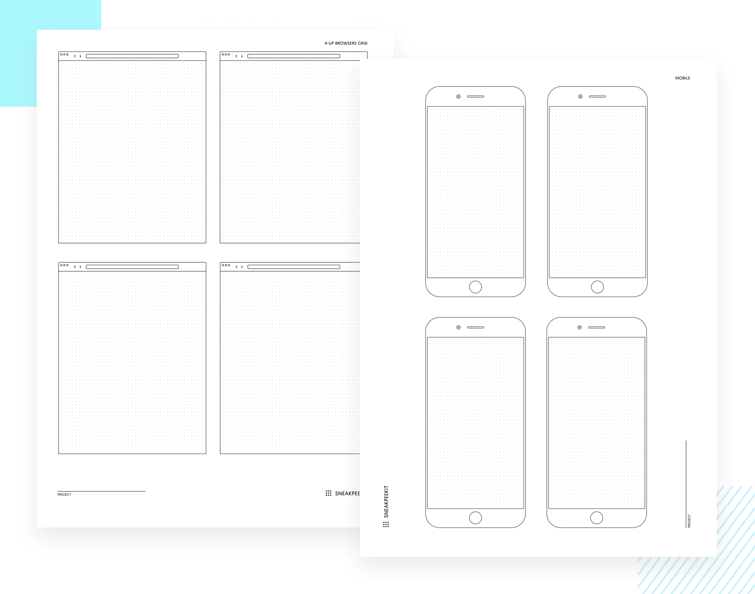 Paper prototyping templates - Sneakpeekit