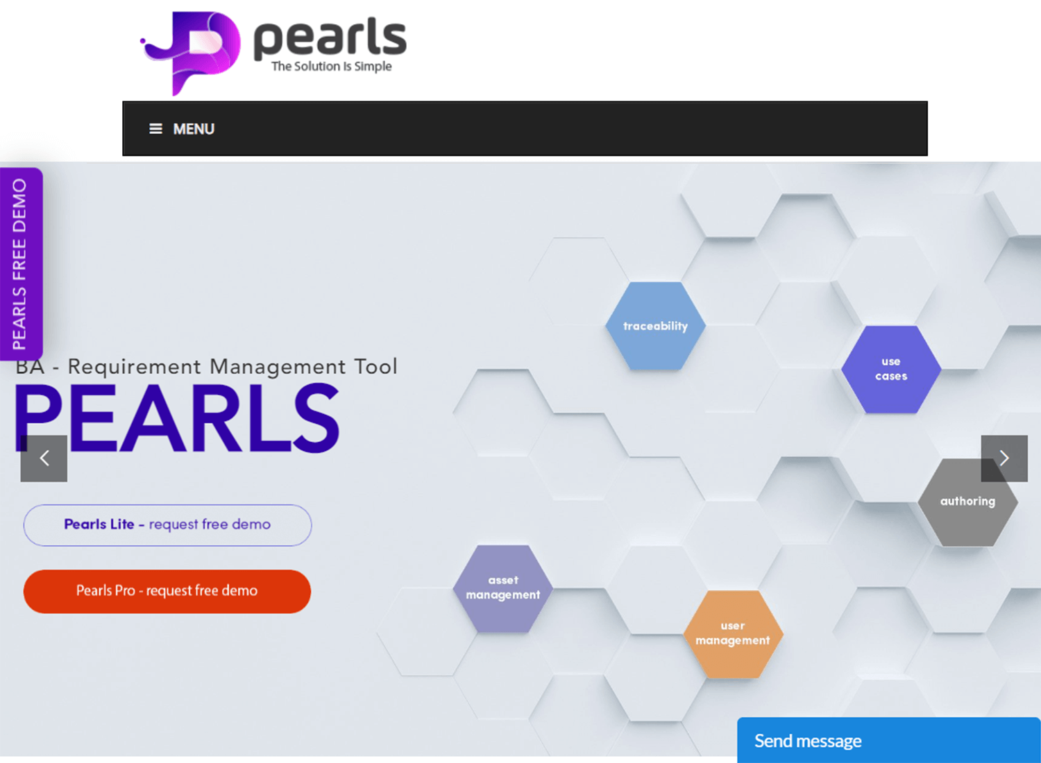 pearls as a requirements management tool for small teams