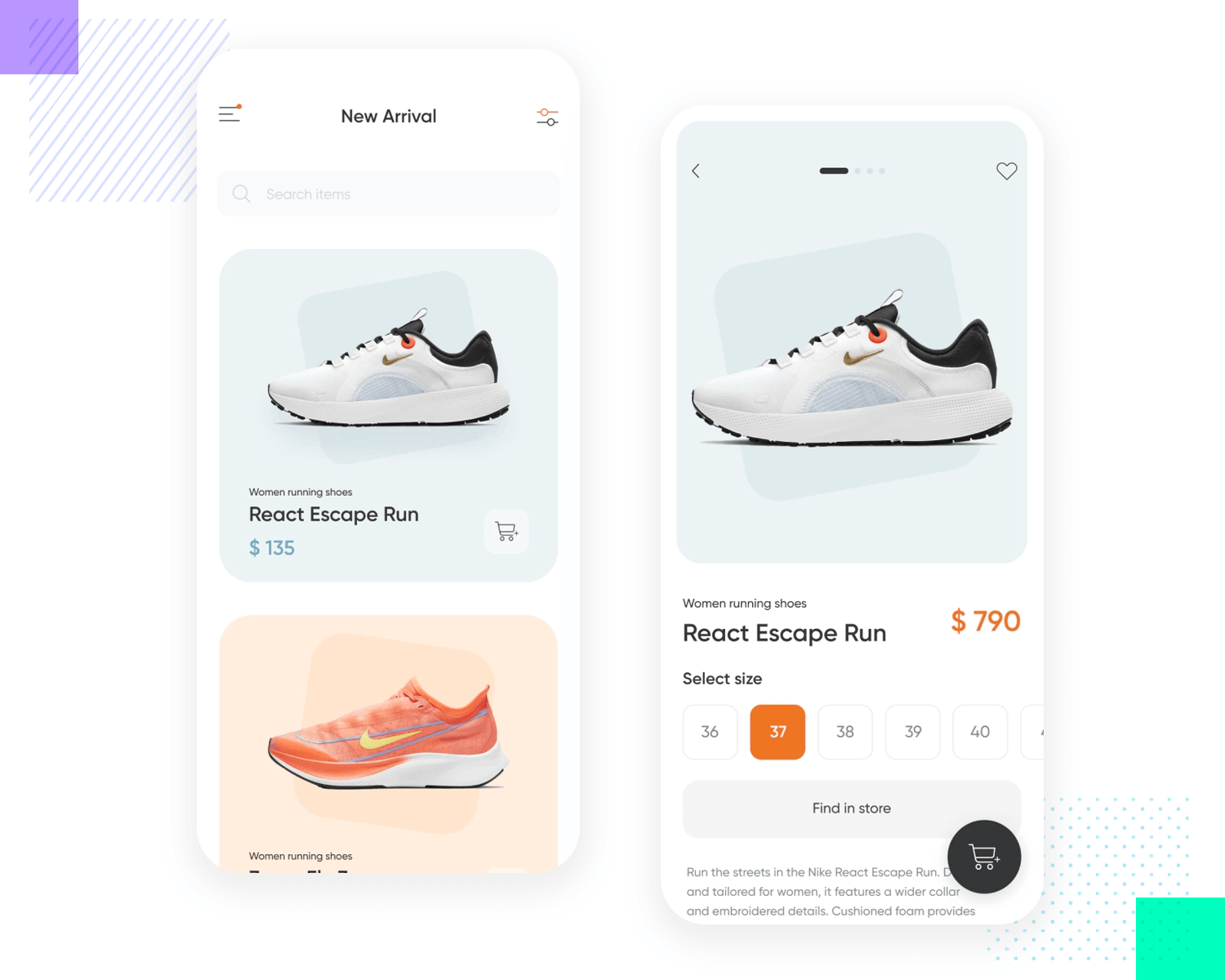 product page example of ui pattern