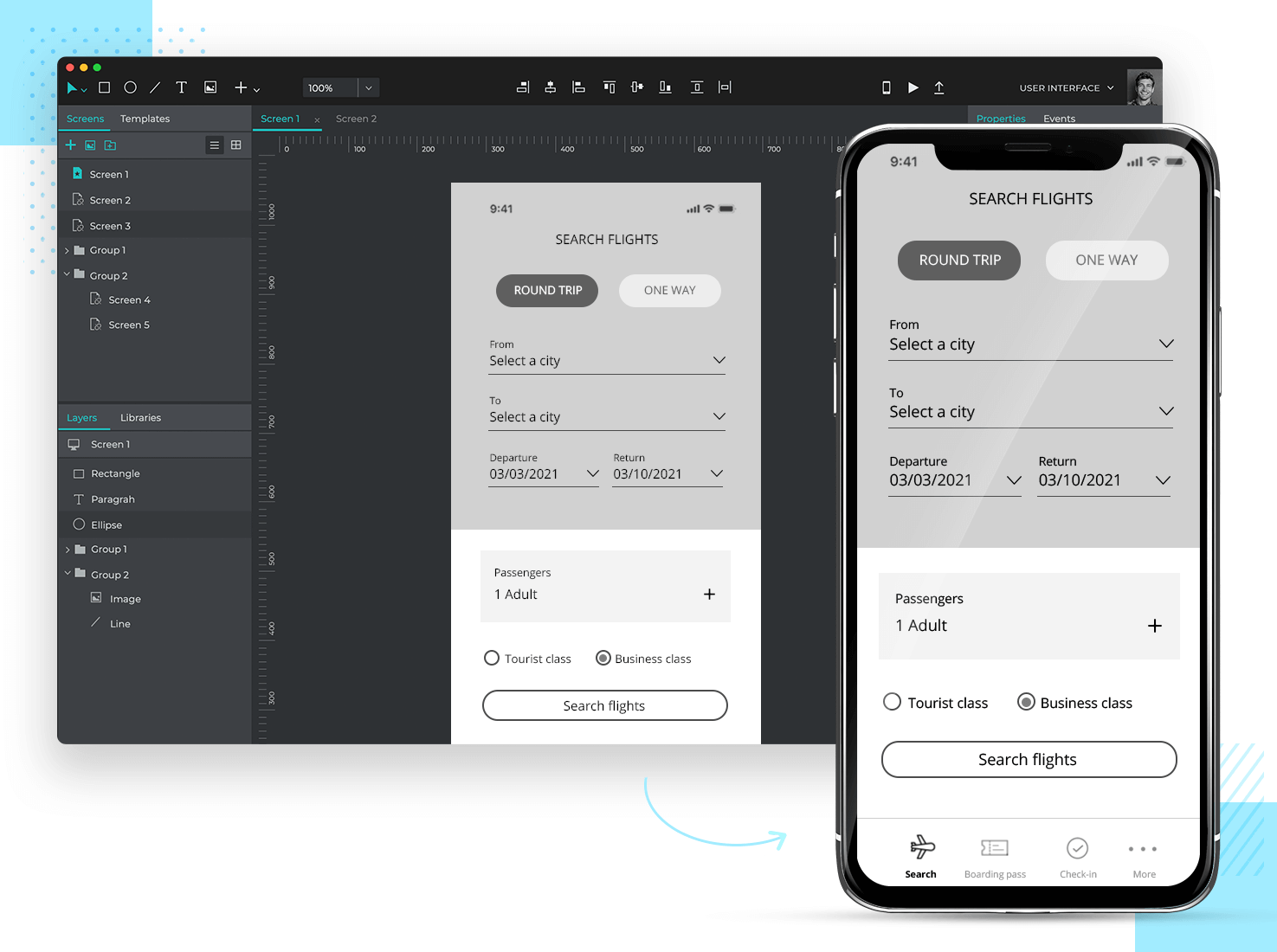 Prototype presentation technique - ensure previewing possible on mobile devices