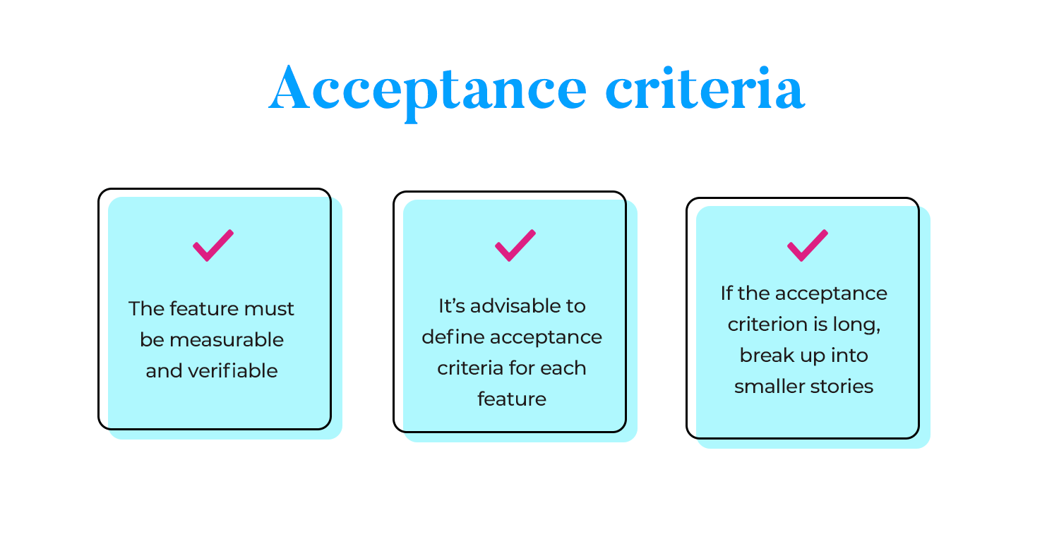 Prototyping - include acceptance criteria with user stories