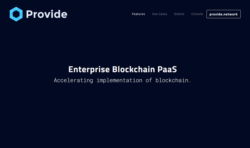 provide blockchain technologies homepage