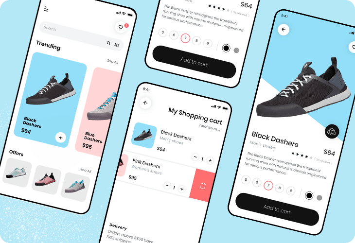 shoe ecommerce app template