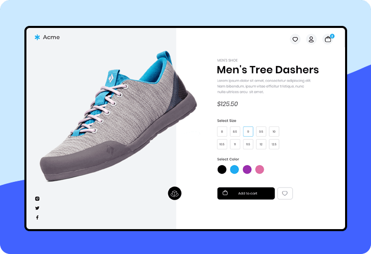 shoe online store template