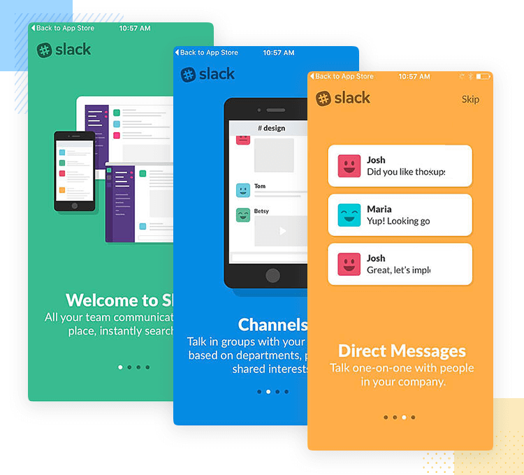 onboarding example from slack