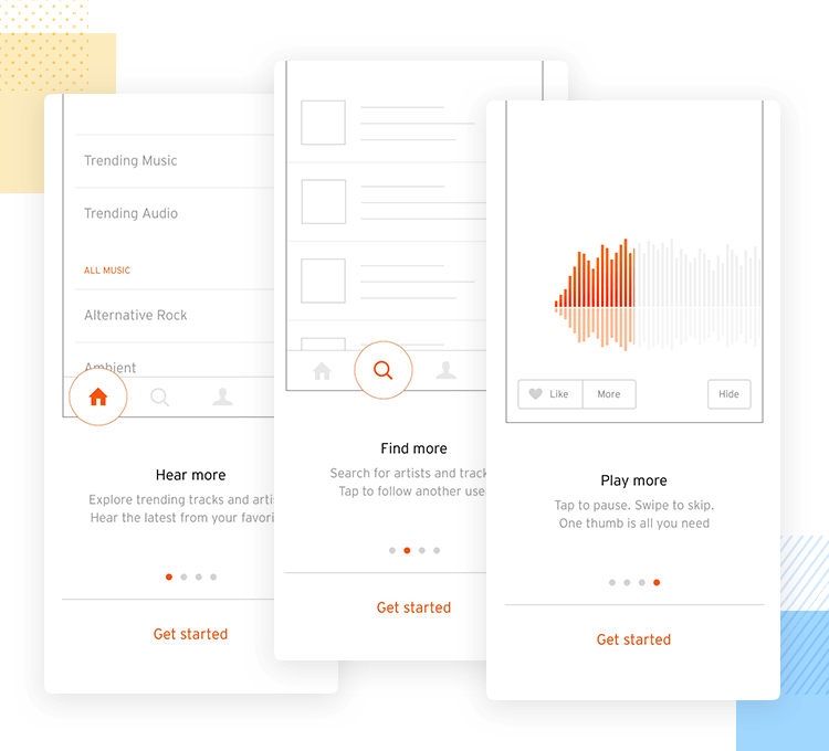 soundcloud as example of quick onboarding sequence