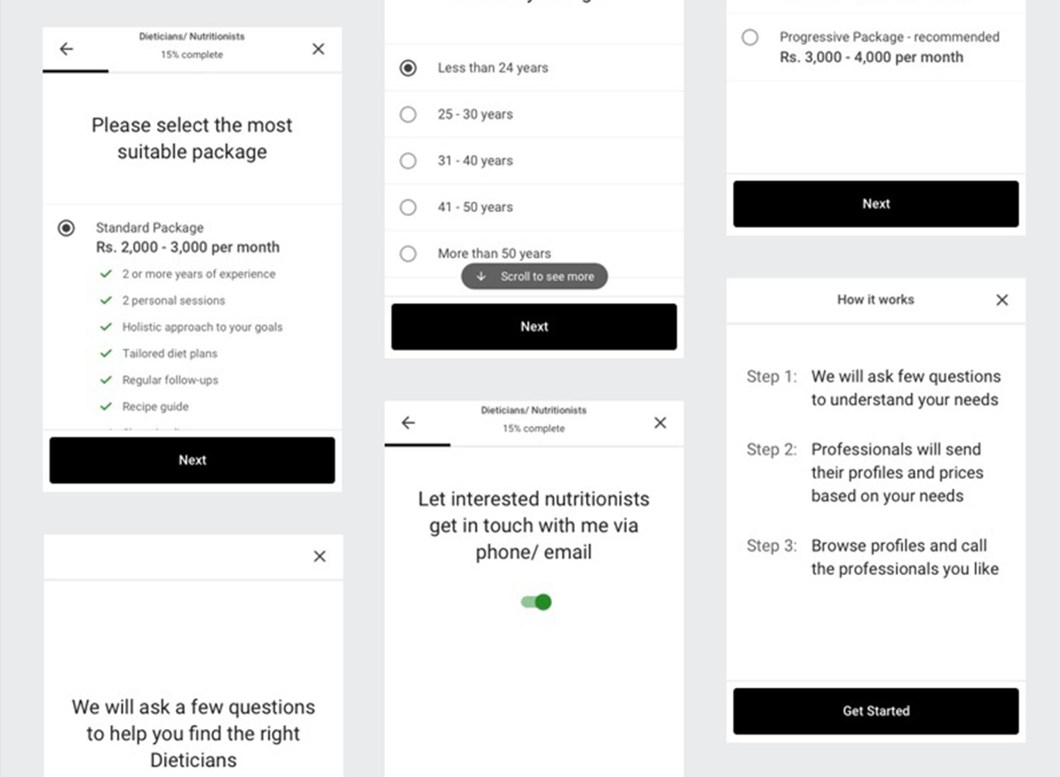 example of web and mobile survey for a design system