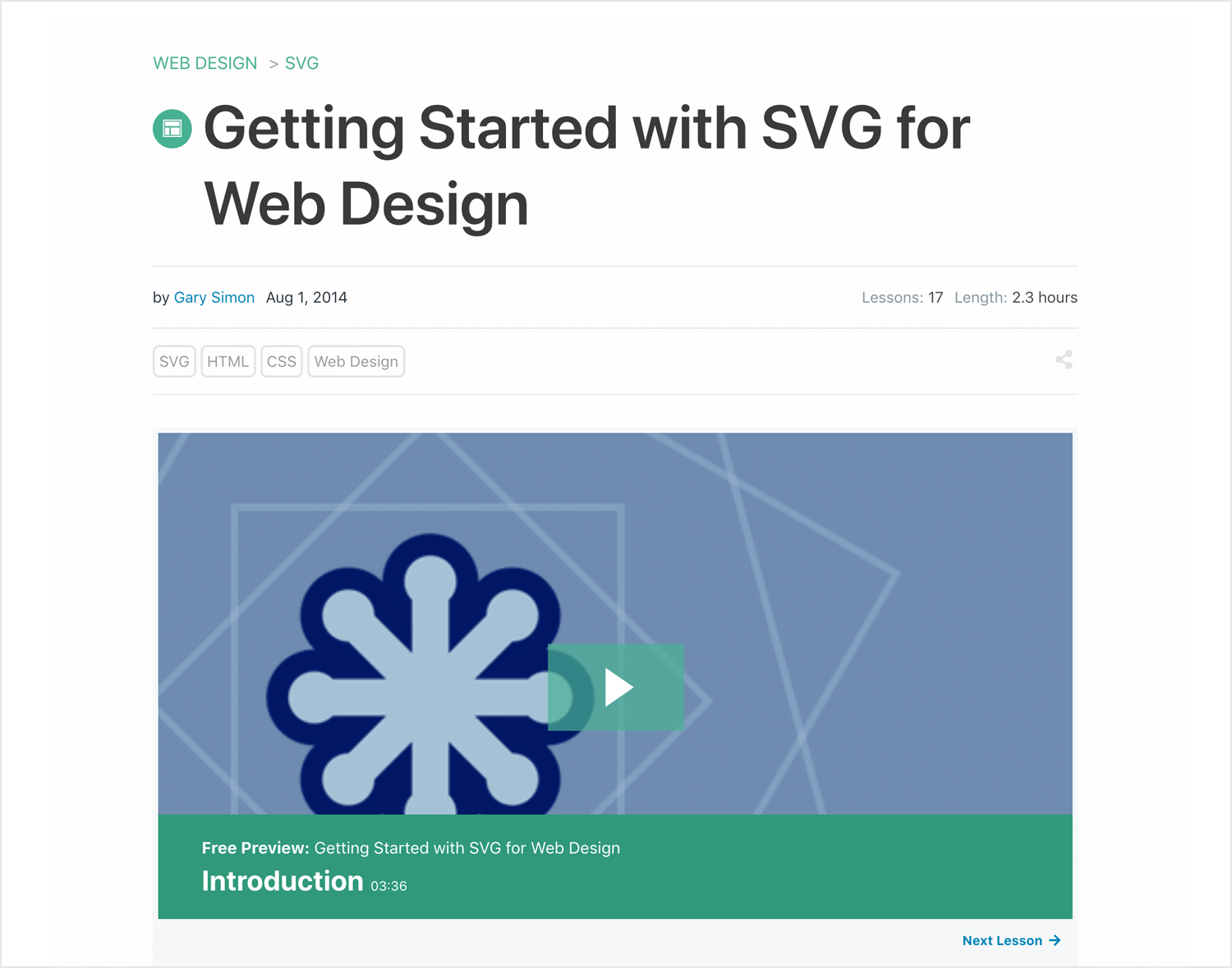 tutorial on creating svg for web design
