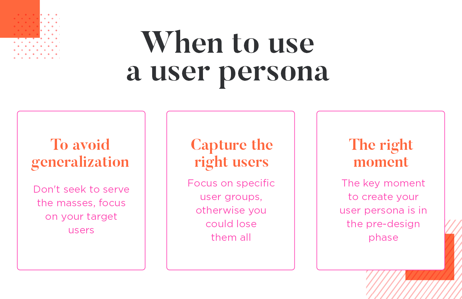 When to use a user persona