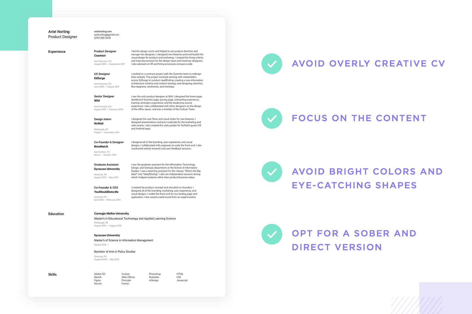 how to make a ux design resume