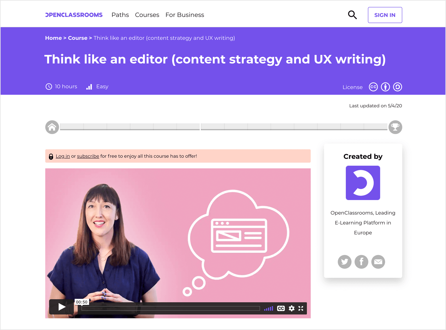 UX writing course - Think like an editor