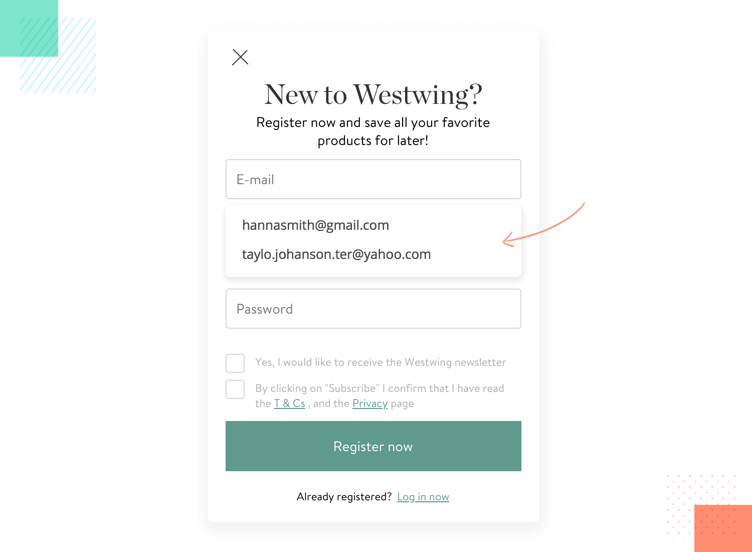 example of great form design by westwting