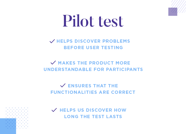 run a pilot user test